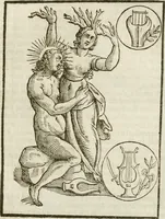 An illustration from Le imagini de gli dei de gli antichi : nelle quali sono descritte la religione de gli antichi li idoli, riti, & ceremonie loro, con l'aggiunta di molte principali imagini che nell'altre mancauano, et con l'espositione in epilogo di ciasceduna & suo significato (1624)