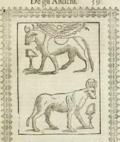 An illustration from Le imagini de gli dei de gli antichi : nelle quali sono descritte la religione de gli antichi li idoli, riti, & ceremonie loro, con l'aggiunta di molte principali imagini che nell'altre mancauano, et con l'espositione in epilogo di ciasceduna & suo significato (1624)