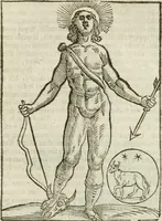 An illustration from Le imagini de gli dei de gli antichi : nelle quali sono descritte la religione de gli antichi li idoli, riti, & ceremonie loro, con l'aggiunta di molte principali imagini che nell'altre mancauano, et con l'espositione in epilogo di ciasceduna & suo significato (1624)