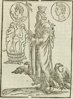An illustration from Le imagini de gli dei de gli antichi : nelle quali sono descritte la religione de gli antichi li idoli, riti, & ceremonie loro, con l'aggiunta di molte principali imagini che nell'altre mancauano, et con l'espositione in epilogo di ciasceduna & suo significato (1624)