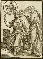 An illustration from Le imagini de gli dei de gli antichi : nelle quali sono descritte la religione de gli antichi li idoli, riti, & ceremonie loro, con l'aggiunta di molte principali imagini che nell'altre mancauano, et con l'espositione in epilogo di ciasceduna & suo significato (1624)