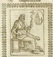 An illustration from Le imagini de gli dei de gli antichi : nelle quali sono descritte la religione de gli antichi li idoli, riti, & ceremonie loro, con l'aggiunta di molte principali imagini che nell'altre mancauano, et con l'espositione in epilogo di ciasceduna & suo significato (1624)