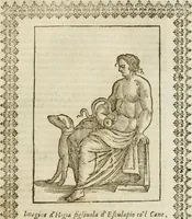 An illustration from Le imagini de gli dei de gli antichi : nelle quali sono descritte la religione de gli antichi li idoli, riti, & ceremonie loro, con l'aggiunta di molte principali imagini che nell'altre mancauano, et con l'espositione in epilogo di ciasceduna & suo significato (1624)