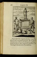 An illustration from Le imagini de gli dei de gli antichi, del signor Vincenzo Cartari regiano, nelle quali sono descritte la religione de gli antichi, li idoli, riti, & ceremonie loro, con l'agiunta di molte principali imagini, che nell'altre mancauano, et con l'espositione in epilogo di ciascheduna & suo significato. Estratta dall'istesso Cartari per Cesare Malfatti padoano, con vn cathalogo del medesimo di cento e più famosi dei loro natura e proprietà, estratto da questo & altri autori: opera vtilissima à historici, poeti, pittori, scultori, & professori di belle lettere .. (1609)