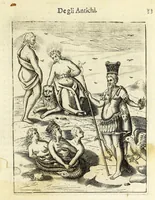 An illustration from Le imagini de gli dei de gli antichi : del signor Vincenzo Cartari reggiano : nelle quali sono descritte la religione de gli antichi, li idoli, riti & ceremonie loro : con l'aggiunta di molte principali imagini, che nell'altre mancauano : et con l'espositione in epilogo di ciascheduna & suo significato : estratta dall'istesso Cartari per Cesare Malfatti padoano : con vn cathalogo del medesimo di cento e più famosi dei, lor natura e proprietà, estratto da questo & altri autori : opera vtilissima a historici, poeti, pittori, scultori, & professori di belle lettere (1609)
