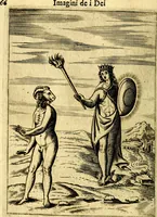 An illustration from Le imagini de gli dei de gli antichi del signor Vincenzo Cartari, reggiano : nelle quali sono descritte la religione de gli antichi, li idoli, riti & ceremonie loro ... et con l'espositione in epilogo di ciascheduna & suo significato : estrata dall' istesso Cartari per Cesare Malfatti .. (1625)
