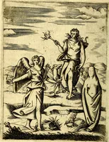 An illustration from Le imagini de gli dei de gli antichi del signor Vincenzo Cartari, reggiano : nelle quali sono descritte la religione de gli antichi, li idoli, riti & ceremonie loro ... et con l'espositione in epilogo di ciascheduna & suo significato : estrata dall' istesso Cartari per Cesare Malfatti .. (1625)