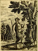An illustration from Le imagini de gli dei de gli antichi del signor Vincenzo Cartari, reggiano : nelle quali sono descritte la religione de gli antichi, li idoli, riti & ceremonie loro ... et con l'espositione in epilogo di ciascheduna & suo significato : estrata dall' istesso Cartari per Cesare Malfatti .. (1625)