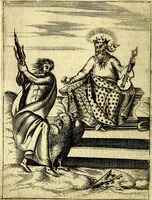 An illustration from Le imagini de gli dei de gli antichi del signor Vincenzo Cartari, reggiano : nelle quali sono descritte la religione de gli antichi, li idoli, riti & ceremonie loro ... et con l'espositione in epilogo di ciascheduna & suo significato : estrata dall' istesso Cartari per Cesare Malfatti .. (1625)
