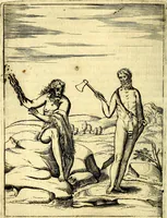 An illustration from Le imagini de gli dei de gli antichi del signor Vincenzo Cartari, reggiano : nelle quali sono descritte la religione de gli antichi, li idoli, riti & ceremonie loro ... et con l'espositione in epilogo di ciascheduna & suo significato : estrata dall' istesso Cartari per Cesare Malfatti .. (1625)
