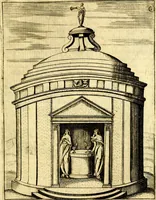 An illustration from Le imagini de gli dei de gli antichi del signor Vincenzo Cartari, reggiano : nelle quali sono descritte la religione de gli antichi, li idoli, riti & ceremonie loro ... et con l'espositione in epilogo di ciascheduna & suo significato : estrata dall' istesso Cartari per Cesare Malfatti .. (1625)