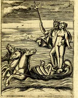 An illustration from Le imagini de gli dei de gli antichi del signor Vincenzo Cartari, reggiano : nelle quali sono descritte la religione de gli antichi, li idoli, riti & ceremonie loro ... et con l'espositione in epilogo di ciascheduna & suo significato : estrata dall' istesso Cartari per Cesare Malfatti .. (1625)