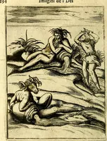 An illustration from Le imagini de gli dei de gli antichi del signor Vincenzo Cartari, reggiano : nelle quali sono descritte la religione de gli antichi, li idoli, riti & ceremonie loro ... et con l'espositione in epilogo di ciascheduna & suo significato : estrata dall' istesso Cartari per Cesare Malfatti .. (1625)