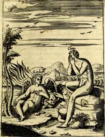 An illustration from Le imagini de gli dei de gli antichi del signor Vincenzo Cartari, reggiano : nelle quali sono descritte la religione de gli antichi, li idoli, riti & ceremonie loro ... et con l'espositione in epilogo di ciascheduna & suo significato : estrata dall' istesso Cartari per Cesare Malfatti .. (1625)