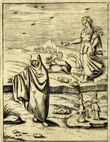 An illustration from Le imagini de gli dei de gli antichi del signor Vincenzo Cartari, reggiano : nelle quali sono descritte la religione de gli antichi, li idoli, riti & ceremonie loro ... et con l'espositione in epilogo di ciascheduna & suo significato : estrata dall' istesso Cartari per Cesare Malfatti .. (1625)