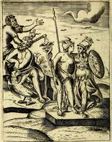 An illustration from Le imagini de gli dei de gli antichi del signor Vincenzo Cartari, reggiano : nelle quali sono descritte la religione de gli antichi, li idoli, riti & ceremonie loro ... et con l'espositione in epilogo di ciascheduna & suo significato : estrata dall' istesso Cartari per Cesare Malfatti .. (1625)