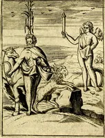 An illustration from Le imagini de gli dei de gli antichi del signor Vincenzo Cartari, reggiano : nelle quali sono descritte la religione de gli antichi, li idoli, riti & ceremonie loro ... et con l'espositione in epilogo di ciascheduna & suo significato : estrata dall' istesso Cartari per Cesare Malfatti .. (1625)