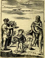 An illustration from Le imagini de gli dei de gli antichi del signor Vincenzo Cartari, reggiano : nelle quali sono descritte la religione de gli antichi, li idoli, riti & ceremonie loro ... et con l'espositione in epilogo di ciascheduna & suo significato : estrata dall' istesso Cartari per Cesare Malfatti .. (1625)