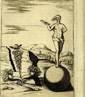 An illustration from Le imagini de gli dei de gli antichi del signor Vincenzo Cartari, reggiano : nelle quali sono descritte la religione de gli antichi, li idoli, riti & ceremonie loro ... et con l'espositione in epilogo di ciascheduna & suo significato : estrata dall' istesso Cartari per Cesare Malfatti .. (1625)
