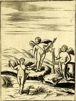 An illustration from Le imagini de gli dei de gli antichi del signor Vincenzo Cartari, reggiano : nelle quali sono descritte la religione de gli antichi, li idoli, riti & ceremonie loro ... et con l'espositione in epilogo di ciascheduna & suo significato : estrata dall' istesso Cartari per Cesare Malfatti .. (1625)