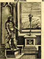 Picture 13 of 105 from Le imagini de gli dei de gli antichi del signor Vincenzo Cartari, reggiano : nelle quali sono descritte la religione de gli antichi, li idoli, riti & ceremonie loro ... et con l'espositione in epilogo di ciascheduna & suo significato : estrata dall' istesso Cartari per Cesare Malfatti .. (1625), leaf 82