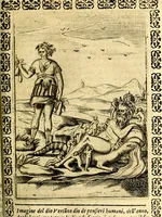 An illustration from Le imagini dei degli antichi (1608)