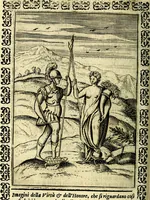 An illustration from Le imagini dei degli antichi (1608)