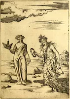 An illustration from Le imagini de i dei de gli antichi : nelle qvali si contengono gl' idoli, i riti, le cerimonie, & altre cose appartenenti alla religione de gli antichi (1592)