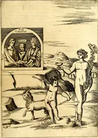An illustration from Le imagini de i dei de gli antichi : nelle qvali si contengono gl' idoli, i riti, le cerimonie, & altre cose appartenenti alla religione de gli antichi (1592)