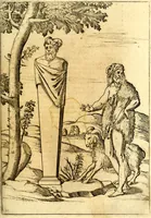 An illustration from Le imagini de i dei de gli antichi : nelle qvali si contengono gl' idoli, i riti, le cerimonie, & altre cose appartenenti alla religione de gli antichi (1592)