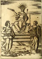 An illustration from Le imagini de i dei de gli antichi : nelle qvali si contengono gl' idoli, i riti, le cerimonie, & altre cose appartenenti alla religione de gli antichi (1592)