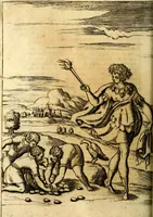 An illustration from Le imagini de i dei de gli antichi : nelle qvali si contengono gl' idoli, i riti, le cerimonie, & altre cose appartenenti alla religione de gli antichi (1592)