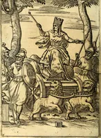 An illustration from Le imagini de i dei de gli antichi : nelle qvali si contengono gl' idoli, i riti, le cerimonie, & altre cose appartenenti alla religione de gli antichi (1592)