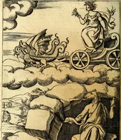 An illustration from Le imagini de i dei de gli antichi : nelle qvali si contengono gl' idoli, i riti, le cerimonie, & altre cose appartenenti alla religione de gli antichi (1592)