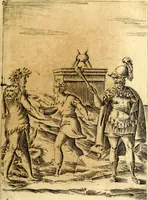 An illustration from Le imagini de i dei de gli antichi : nelle qvali si contengono gl' idoli, i riti, le cerimonie, & altre cose appartenenti alla religione de gli antichi (1592)