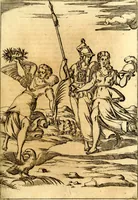 An illustration from Le imagini de i dei de gli antichi : nelle qvali si contengono gl' idoli, i riti, le cerimonie, & altre cose appartenenti alla religione de gli antichi (1592)