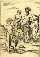 An illustration from Le imagini de i dei de gli antichi : nelle qvali si contengono gl' idoli, i riti, le cerimonie, & altre cose appartenenti alla religione de gli antichi (1592)