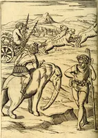 An illustration from Le imagini de i dei de gli antichi : nelle qvali si contengono gl' idoli, i riti, le cerimonie, & altre cose appartenenti alla religione de gli antichi (1592)