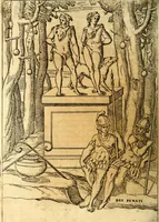 An illustration from Le imagini de i dei de gli antichi : nelle qvali si contengono gl' idoli, i riti, le cerimonie, & altre cose appartenenti alla religione de gli antichi (1592)