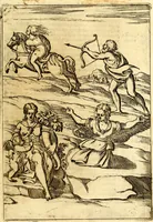 Picture 83 of 97 from Le imagini de i dei de gli antichi : nelle qvali si contengono gl' idoli, i riti, le cerimonie, & altre cose appartenenti alla religione de gli antichi (1592), leaf 436