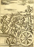 An illustration from Le imagini de i dei de gli antichi : nelle qvali si contengono gl' idoli, i riti, le cerimonie, & altre cose appartenenti alla religione de gli antichi (1592)