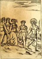 An illustration from Le imagini de i dei de gli antichi : nelle qvali si contengono gl' idoli, i riti, le cerimonie, & altre cose appartenenti alla religione de gli antichi (1592)