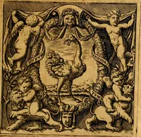 An illustration from Le imagini de i dei de gli antichi : nelle qvali si contengono gl' idoli, i riti, le cerimonie, & altre cose appartenenti alla religione de gli antichi (1592)