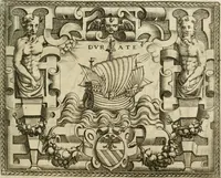 Picture 43 of 246 from Le imprese illustri : con espositioni et discorsi del Sor Ieronimo Ruscelli : al serenissimo et sempre felicissimo re Catolico Filippo D'Austaria : con la giunta di altre imprese tutto riordinato et corretto da Fran.co Patritio (1572), leaf 104