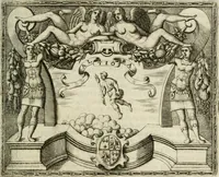 An illustration from Le imprese illustri : con espositioni et discorsi del Sor Ieronimo Ruscelli : al serenissimo et sempre felicissimo re Catolico Filippo D'Austaria : con la giunta di altre imprese tutto riordinato et corretto da Fran.co Patritio (1572)