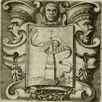 An illustration from Le imprese illustri : con espositioni et discorsi del Sor Ieronimo Ruscelli : al serenissimo et sempre felicissimo re Catolico Filippo D'Austaria : con la giunta di altre imprese tutto riordinato et corretto da Fran.co Patritio (1572)