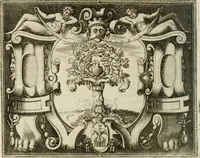 An illustration from Le imprese illustri : con espositioni et discorsi del Sor Ieronimo Ruscelli : al serenissimo et sempre felicissimo re Catolico Filippo D'Austaria : con la giunta di altre imprese tutto riordinato et corretto da Fran.co Patritio (1572)