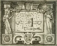 An illustration from Le imprese illustri : con espositioni et discorsi del Sor Ieronimo Ruscelli : al serenissimo et sempre felicissimo re Catolico Filippo D'Austaria : con la giunta di altre imprese tutto riordinato et corretto da Fran.co Patritio (1572)