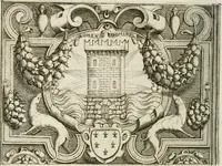 An illustration from Le imprese illustri : con espositioni et discorsi del Sor Ieronimo Ruscelli : al serenissimo et sempre felicissimo re Catolico Filippo D'Austaria : con la giunta di altre imprese tutto riordinato et corretto da Fran.co Patritio (1572)