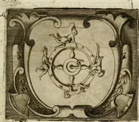 An illustration from Le imprese illustri : con espositioni et discorsi del Sor Ieronimo Ruscelli : al serenissimo et sempre felicissimo re Catolico Filippo D'Austaria : con la giunta di altre imprese tutto riordinato et corretto da Fran.co Patritio (1572)